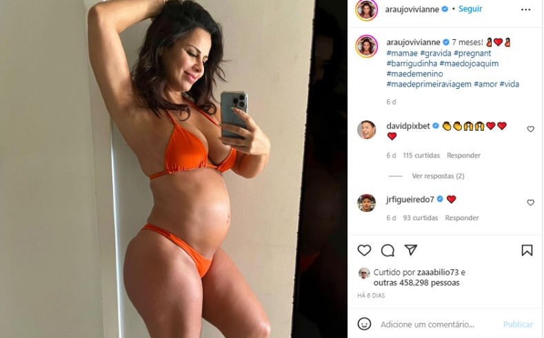 Viviane Araújo exibe barrigão (Foto: Reprodução/Instagram)