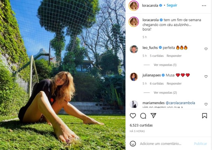 Carolina Dieckmann esbanja sensualidade em clique ousado nas redes sociais (Foto: Reprodução/Instagram)