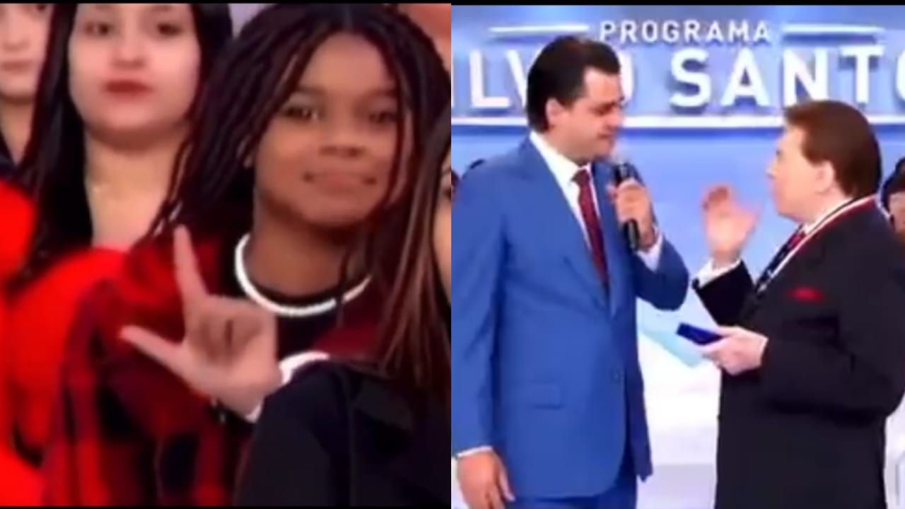 Moça da plateia de Silvio Santos afronta o deputado federal Frederico D'Ávila (Foto: Reprodução/Montagem)