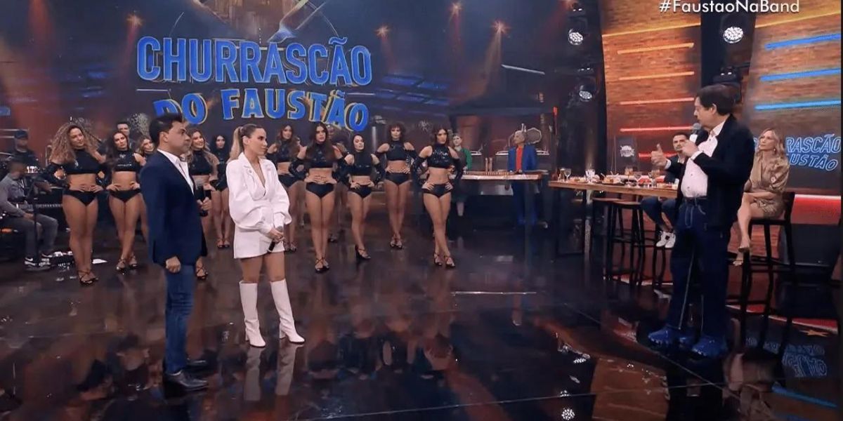 Zezé Di Camargo realizou sonho de fãs e os surpreendeu nos bastidores do Faustão - Reprodução Band