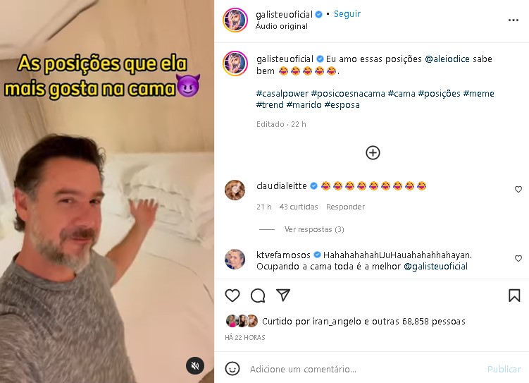 Adriane Galisteu foi exposta pelo marido em vídeo íntimo (Foto: Reprodução/ Instagram)