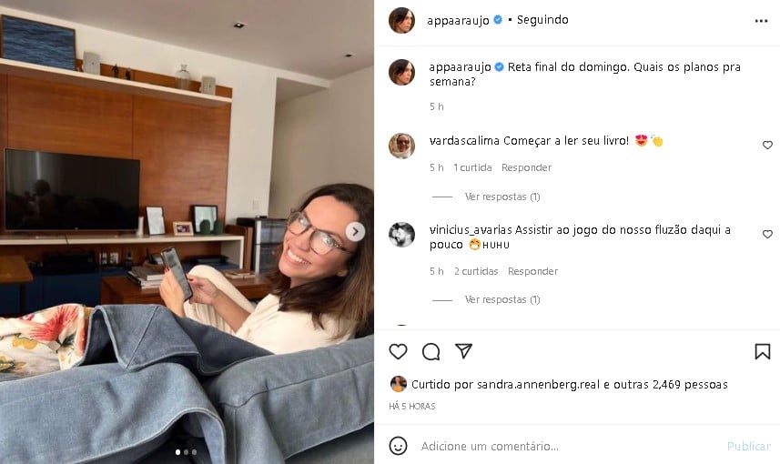 Ana Paula Araújo decidiu abrir as portas de sua casa e expôs sua intimidade (Foto: Reprodução/ Instagram)