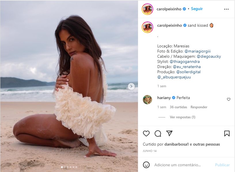 Carol Peixinho, namorada de Thiaguinho, sensualiza em foto - Foto: Reprodução