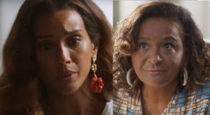 Martha (Claudia Di Moura) vai avistar alguém inesperado durante videochamada em Cara e Coragem (Foto: Reprodução / Globo)