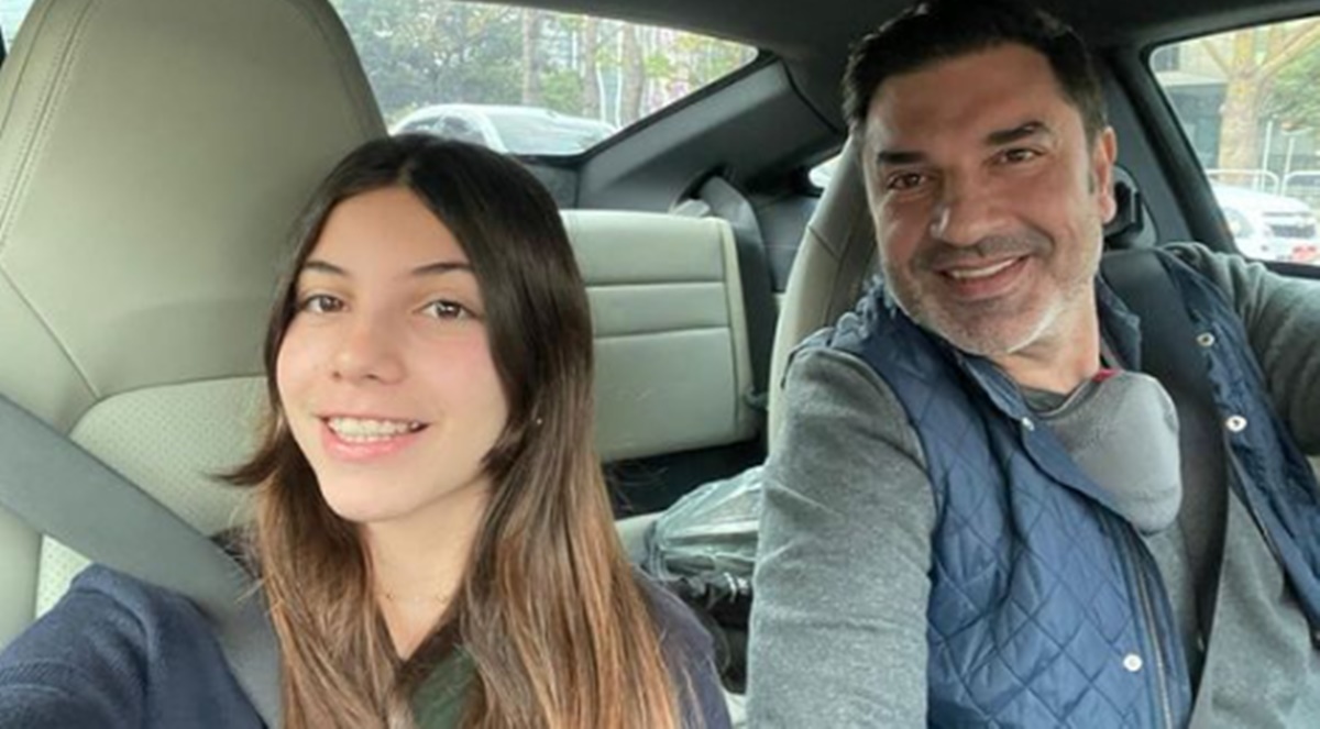 Edu Guedes e sua filha, Maria Zurita 