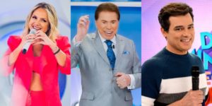 Eliana, Silvio Santos e Celso Portiolli (Montagem: TV Foco)