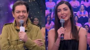 Faustão recebe elogio e agradecimento de Leticia Datena (Reprodução/ Band)