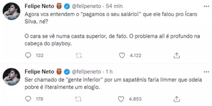 Felipe Neto responde as falas de Leifert 