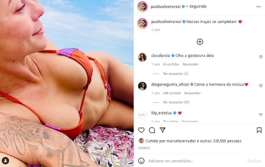 Paolla Oliveira surgiu sensualizando (Foto: Reprodução/ Instagram)