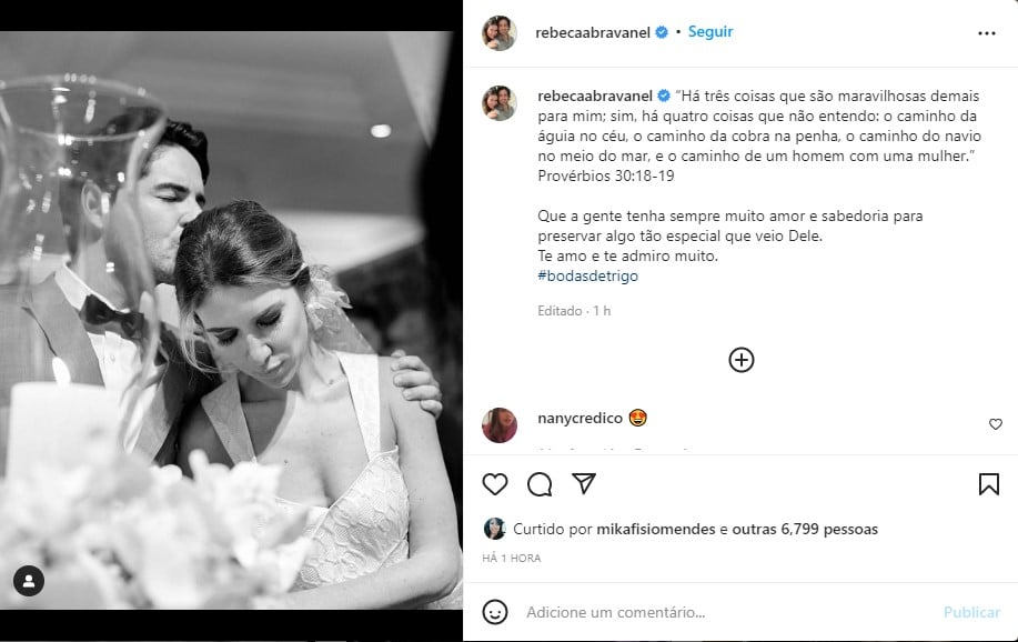 Rebeca Abravanel celebra três anos de união e expõe desfecho feliz com Pato - Foto: Reprodução