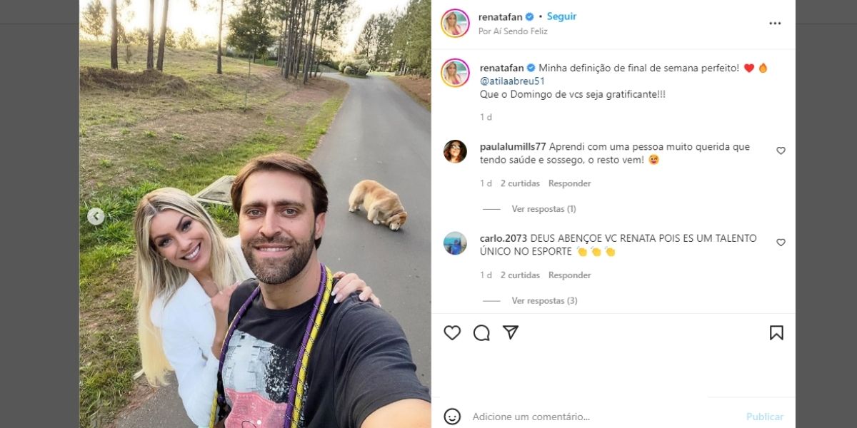 Renata Fan deixa postura discreta de lado, surge ao lado de grande amor e assume paixão: "Sendo feliz"