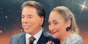 Silvio Santos e Sonia Abrão no 