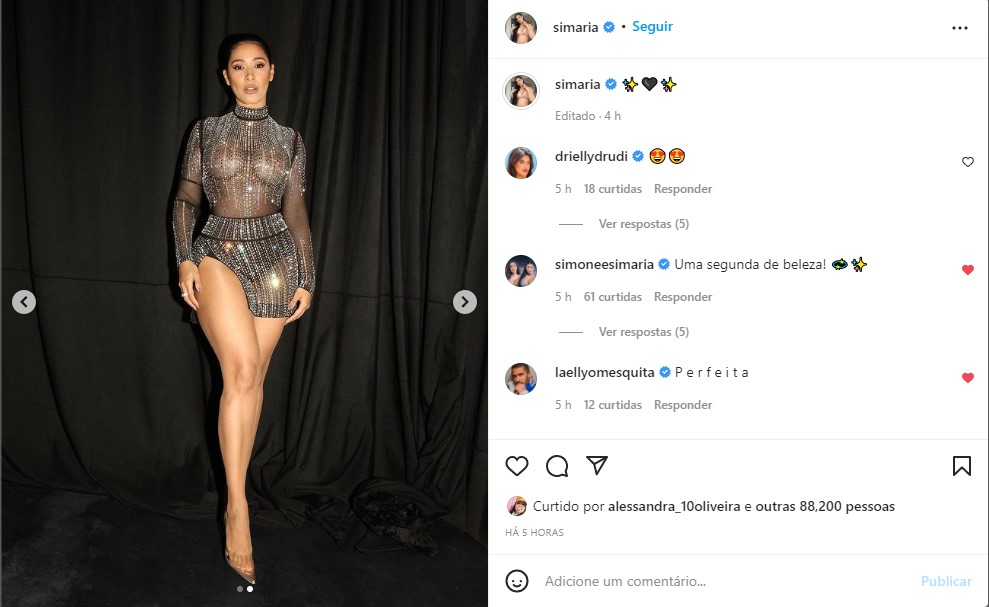 Simaria escandaliza e mostra demais com look transparente - Foto: Reprodução