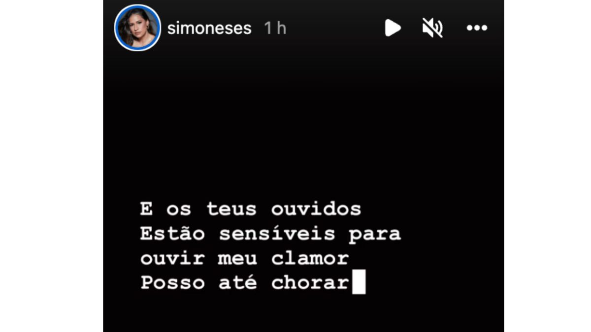 Post de Simone nos stories (Foto: Reprodução/Instagram)