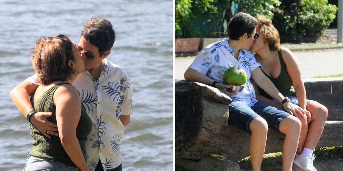 As namoradas Claudia Rodrigues e Adriane Bonato são vistas juntas em clima de romance na tarde desse sábado (02) – Foto: Reprodução AgNews