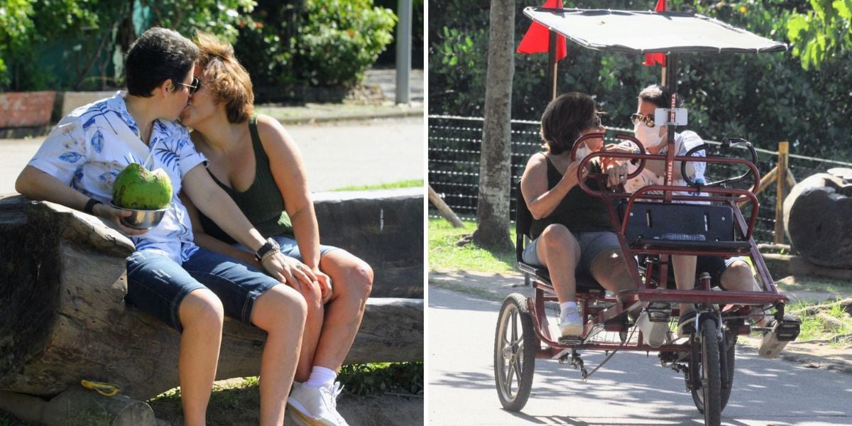 As namoradas Claudia Rodrigues e Adriane Bonato são vistas juntas em clima de romance na tarde desse sábado (02) – Foto: Reprodução AgNews