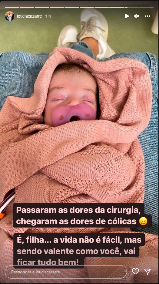 Letícia Cazarré expõe novo drama com filha recém-nascida (Foto: Reprodução/Instagram)