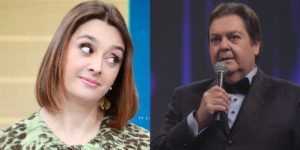 Catia Fonseca e Faustão (Montagem: TV Foco)