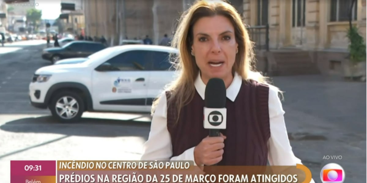 A repórter Zelda Mello mostrou imagens de tragédia ao programa de Patrícia Poeta (Foto: Reprodução/TV Globo)