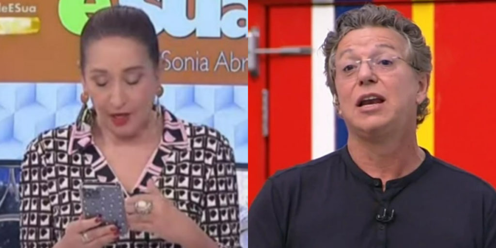 Sonia Abrão recebeu recado de Boninho ao vivo (Foto: Reprodução/RedeTV!/TV Globo)