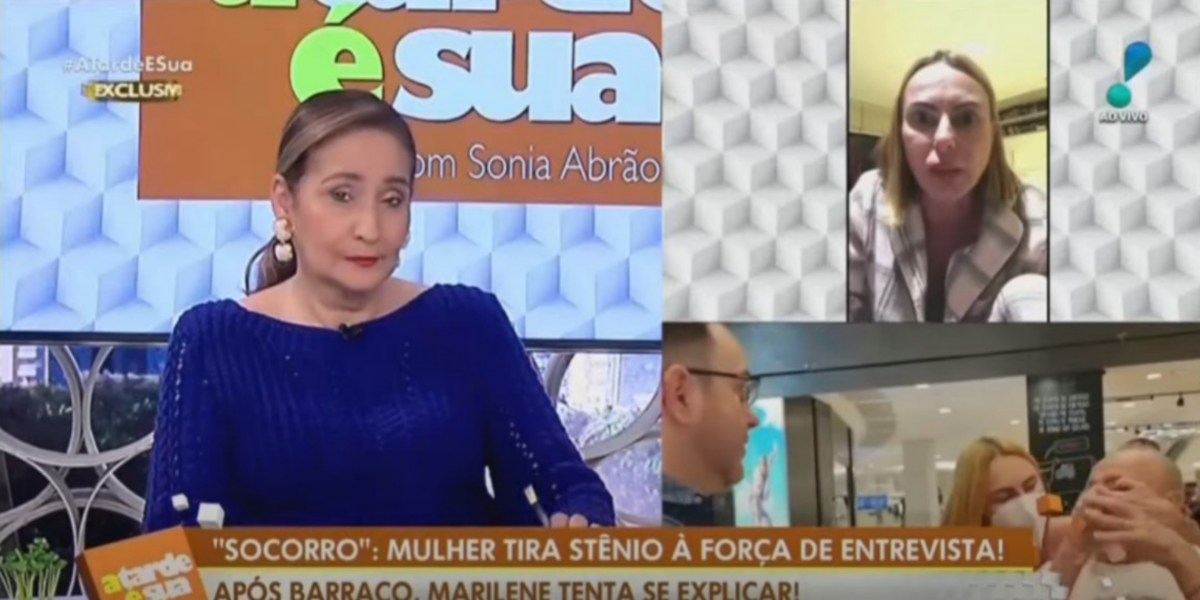 Sonia Abrão se revoltou com Marilene Saade, esposa de Stênio Garcia (Foto: Reprodução/RedeTV!)