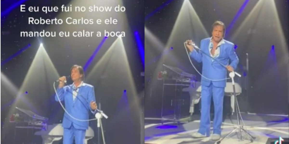 Fã afirma ter levado bronca de Roberto Carlos (Foto: Reprodução/Tik Tok)