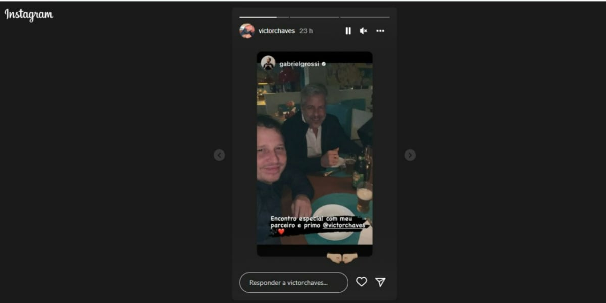 Victor Chaves posou com amigo (Foto: Reprodução/Instagram)