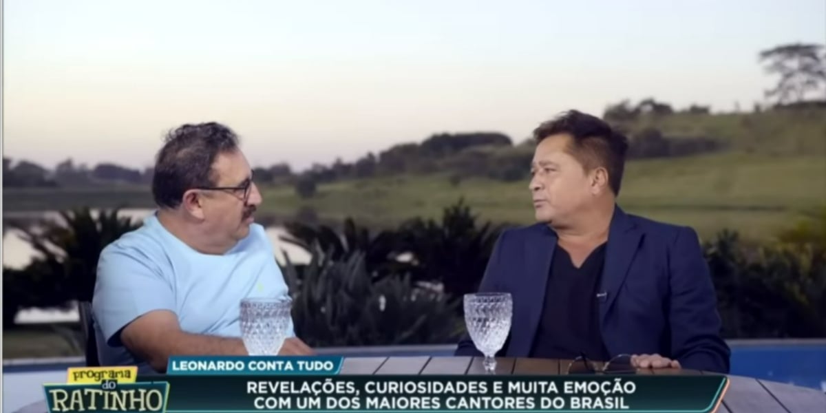 Ratinho entrevistou Leonardo (Foto: Reprodução/SBT)