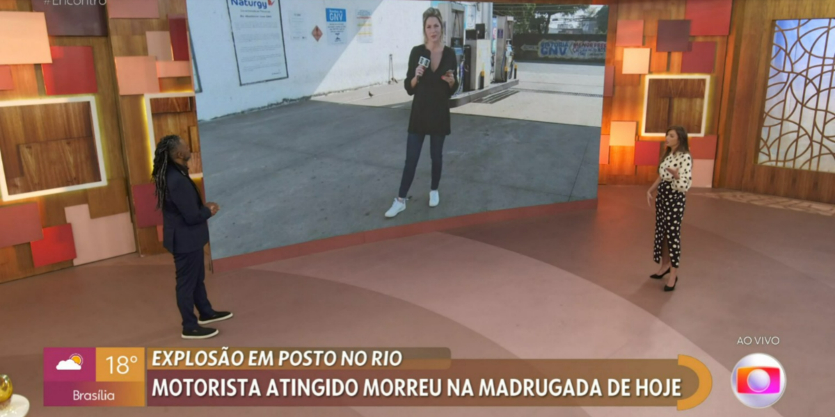 Patrícia Poeta noticiou morte no "Encontro" (Foto: Reprodução/TV Globo)