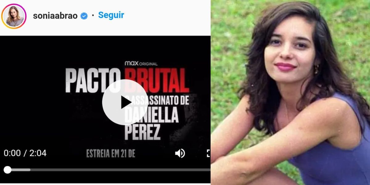 Sonia Abrão posta vídeo de série que trata caso de Daniella Perez (Reprodução: Montagem TV Foco)