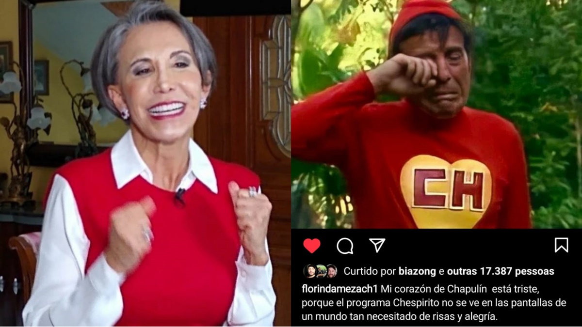 Florinda Meza, a dona Florinda, publica foto do Chapolin chorando e faz desabafo sobre apagão mundial das séries 