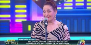 Sonia Abrão, ao vivo, no 'Programa do Ratinho' (Foto: Divulgação)