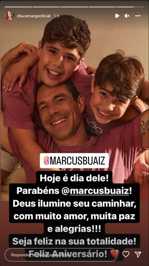 Publicação de Zilu para Marcus Buaiz (Imagem: Reprodução)