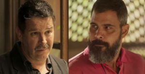 Tenório (Murilo Benício) oferecerá sociedade a Alcides (Juliano Cazarré) em troca de mortes em Pantanal (Foto: Reprodução / Globo)