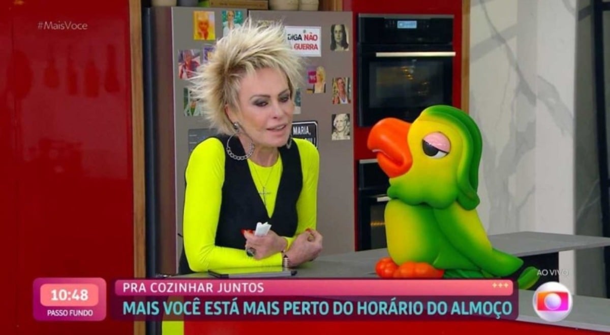 Ana Maria Braga e o Louro Mané, no Mais Você (Foto: Reprodução)