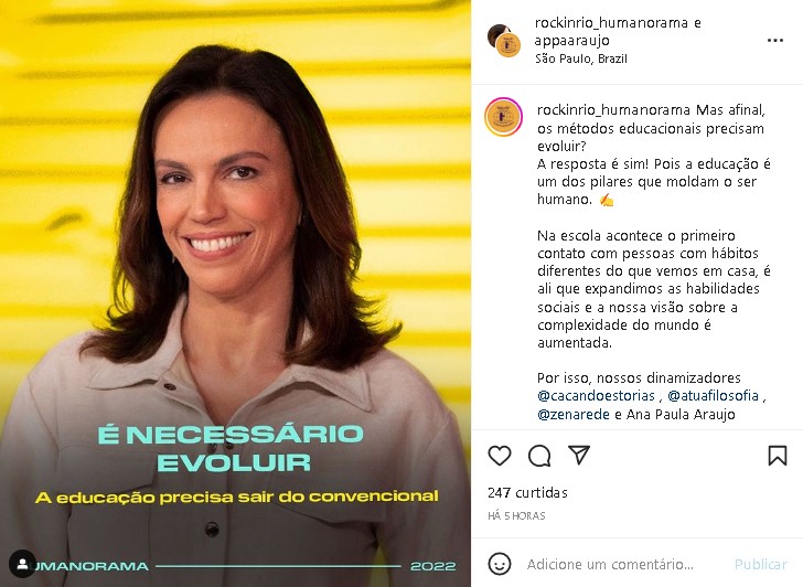 Ana Paula Araújo fez comunicado oficial fora da Globo (Foto: Reprodução/ Instagram)