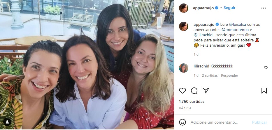 Ana Paula Araújo ao lado das amigas - Foto: Reprodução