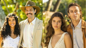 Pantanal: José Leôncio (Marcos Palmeira) abre a carteira e faz farra em casamento duplo (Foto: Reprodução / Globo)