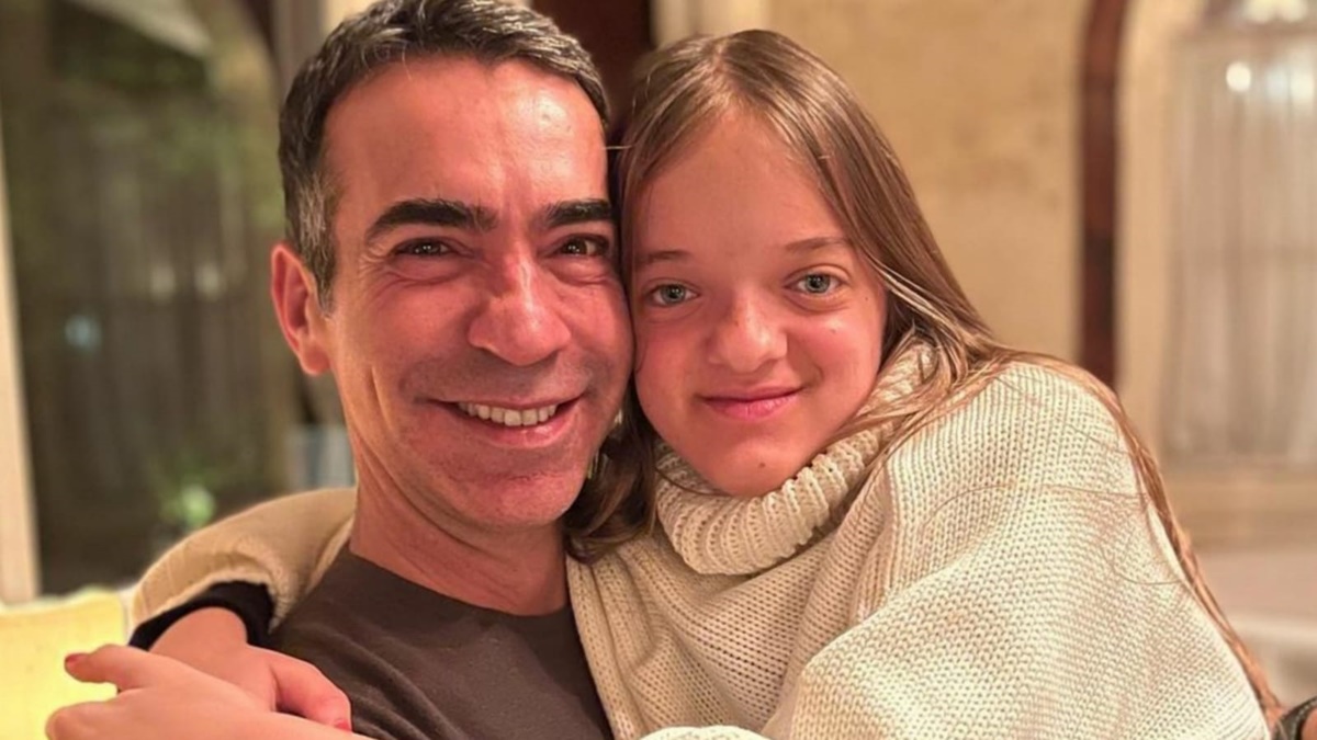 César Tralli e sua enteada, Rafaella Justus