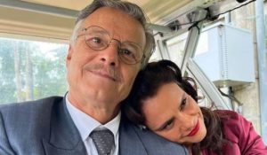 Violeta (Malu Galli) e Eugênio (Marcello Novaes) em Além da Ilusão (Foto: Reprodução / Globo) 