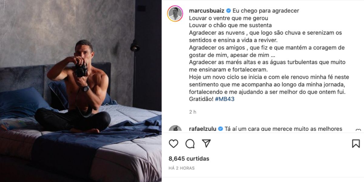 Marcus Buaiz, ex-marido de Wanessa, assume novo ciclo, após separação (Reprodução) 