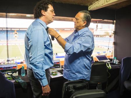 Galvão Bueno e Walter Casagrande- Foto: Divulgação/Globo 