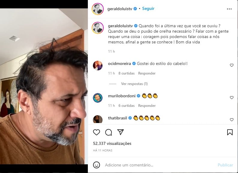 Geraldo Luís manda recado aos seguidores - Foto: Reprodução