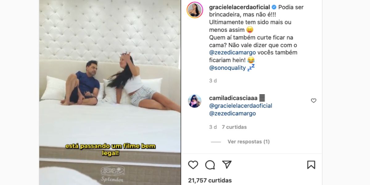 Graciele Lacerda e Zezé Di Camargo 