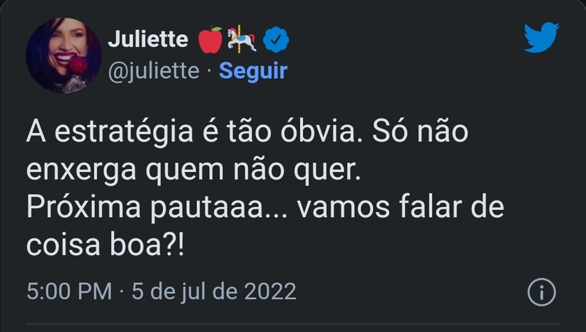 Juliette Freire se posiciona sobre processo político 