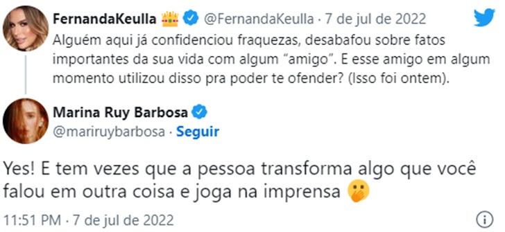 Marina Ruy Barbosa comenta de infidelidade de amigo