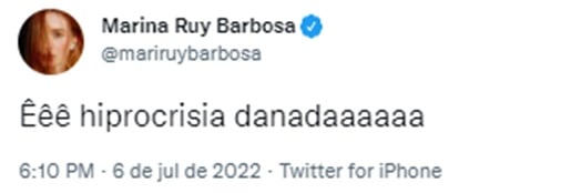 Marina Ruy Barbosa alfineta nas redes sociais 