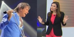 Roberto Carlos e Thaís Dias (Montagem: TV Foco)