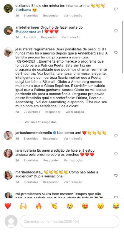 Sandra Annenberg teve seu trabalho reconhecido por um internauta (Foto: Reprodução)