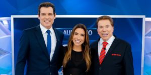 Celso Portiolli, Patrícia Abravanel e Silvio Santos (Foto: Divulgação / SBT)